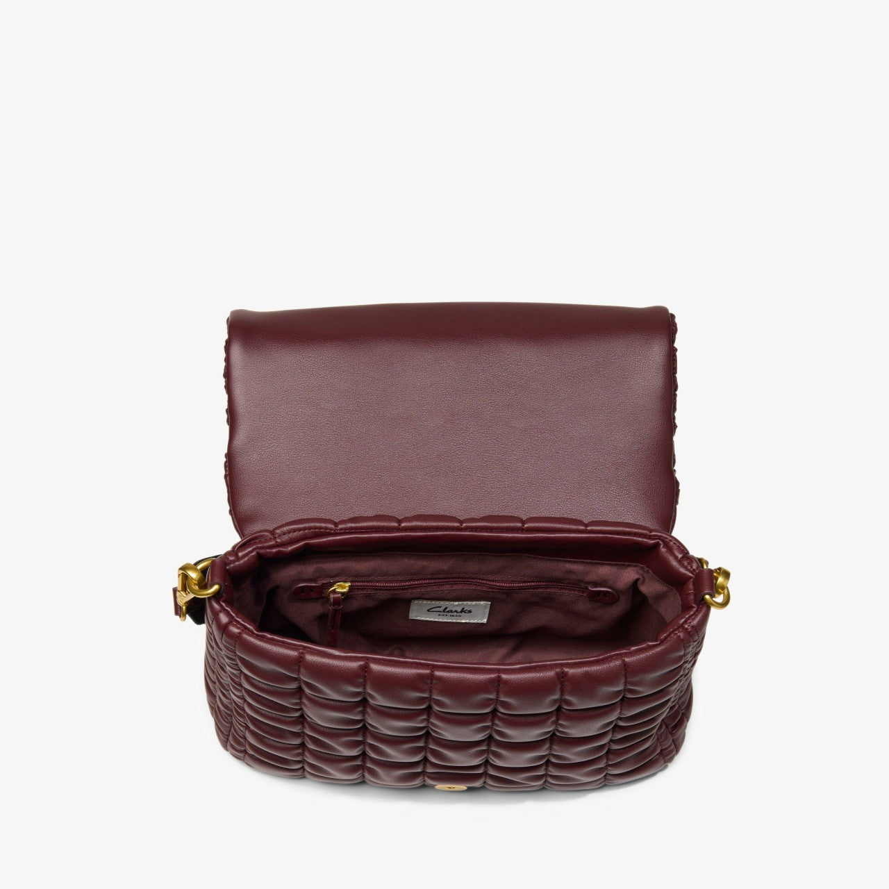 Quilted Cross Burgundy | Clarks US