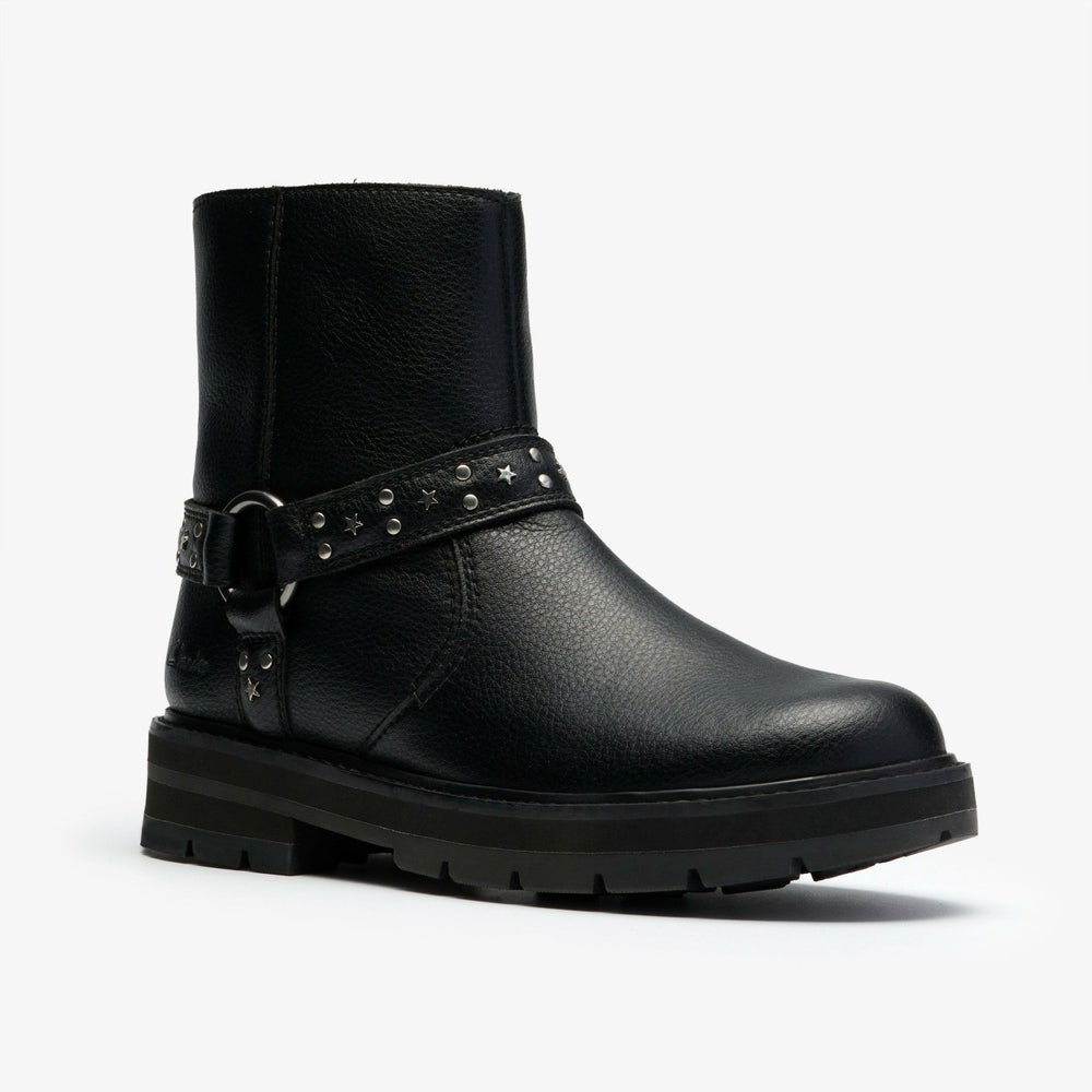 Prague Shine Kid Black Leather | Clarks For Sale