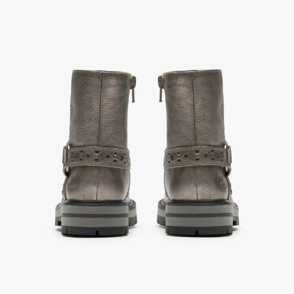 Prague Shine Kid Pewter Metallic | Clarks US