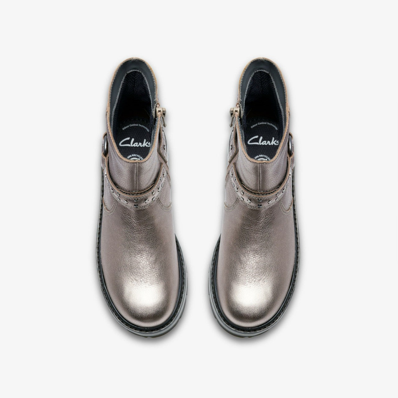 Prague Shine Kid Pewter Metallic | Clarks US