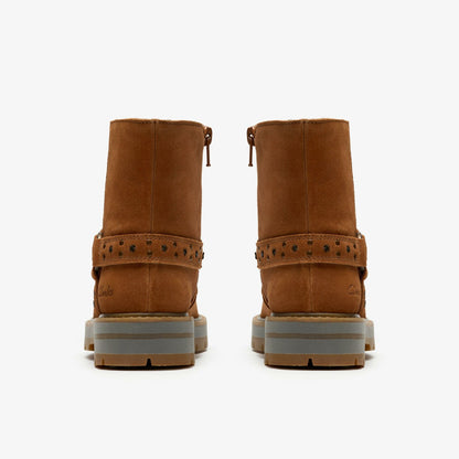 Prague Shine Kid Tan Suede | Clarks