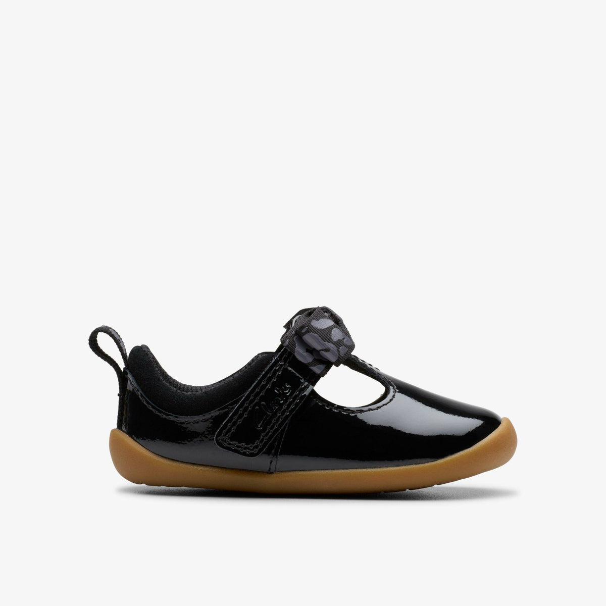 Roamer Trim Toddler Black Patent | Clarks For Sale