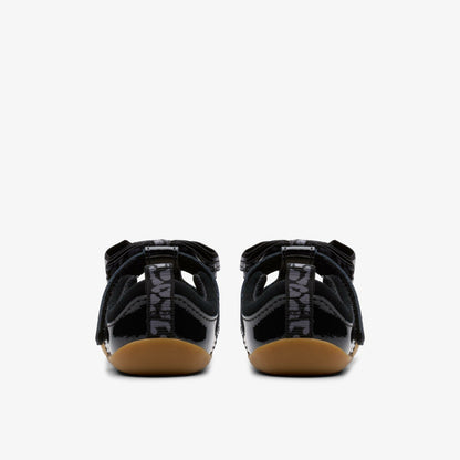 Roamer Trim Toddler Black Patent | Clarks For Sale