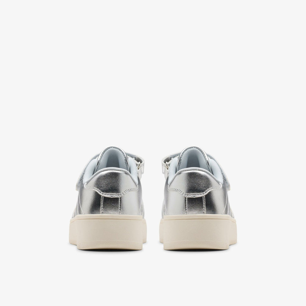 Barley Step Kid Silver Metallic | Clarks