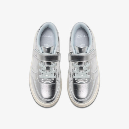Barley Step Kid Silver Metallic | Clarks
