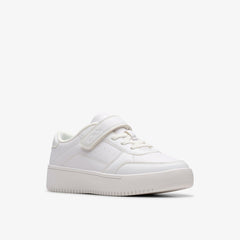 Barley Step Kid White/White | Clarks Discount