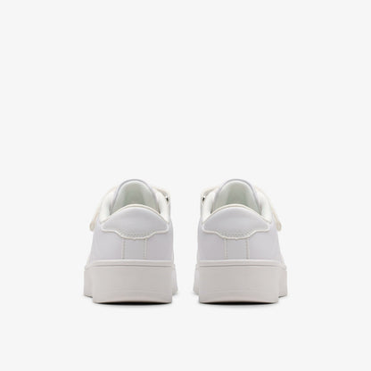 Barley Step Kid White/White | Clarks Discount