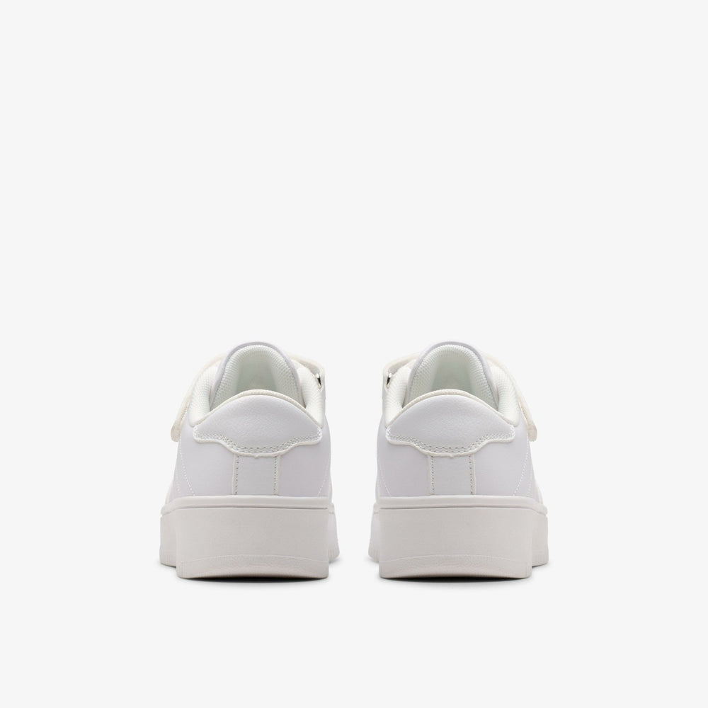 Barley Step Kid White/White | Clarks Discount