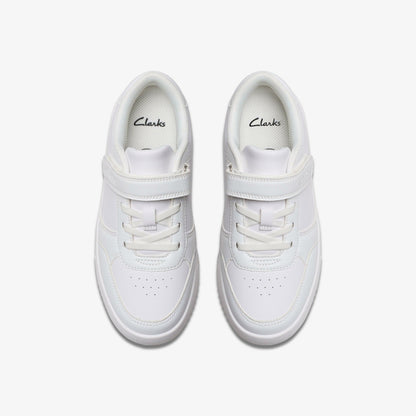 Barley Step Kid White/White | Clarks Discount