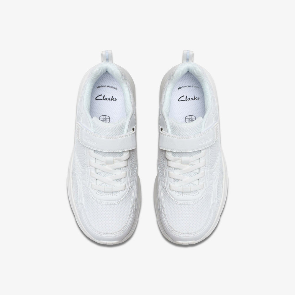 Crafton Move Kid White/White | Clarks For Sale
