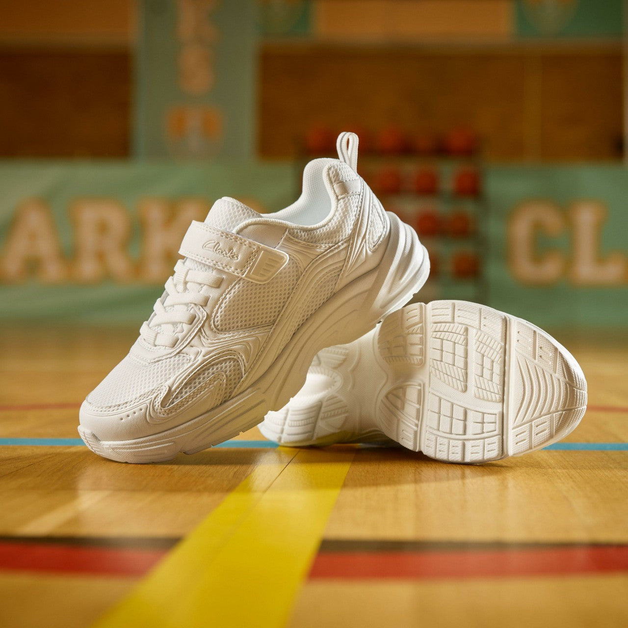 Crafton Move Kid White/White | Clarks For Sale