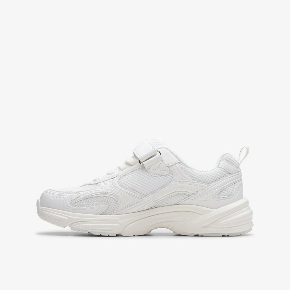 Crafton Move Kid White/White | Clarks For Sale