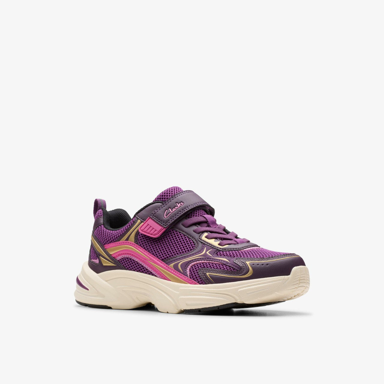 Crafton Move Kid Purple Combination | Clarks Onsale