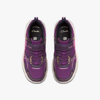 Crafton Move Kid Purple Combination | Clarks Onsale