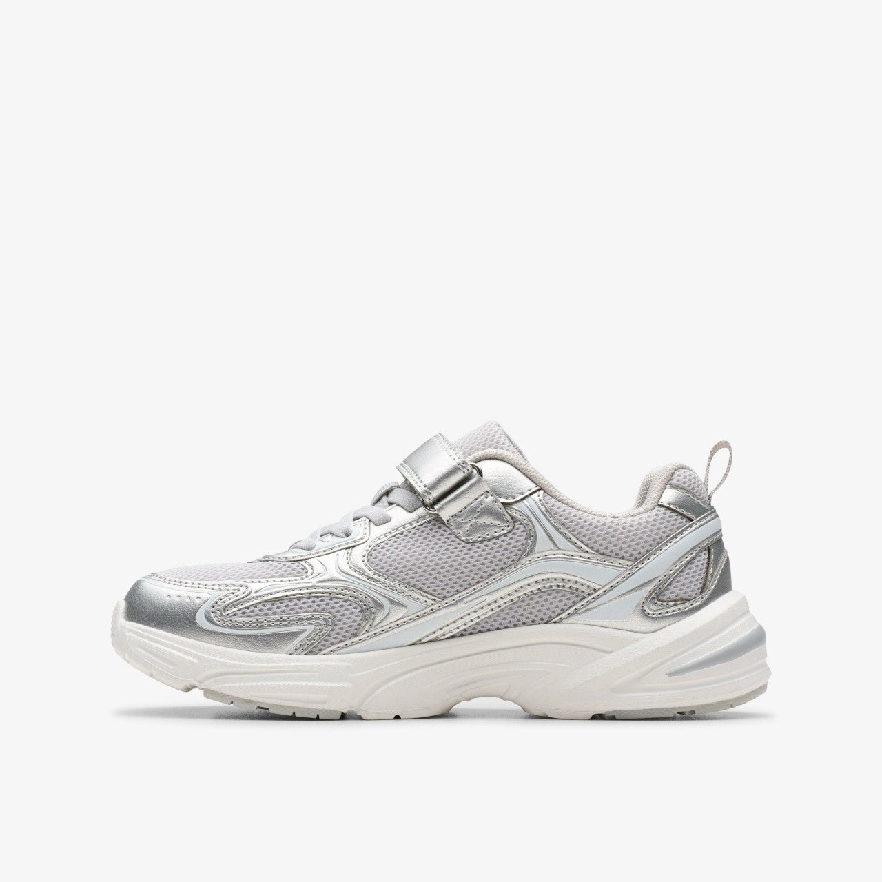 Crafton Move Kid Silver Metallic | Clarks Sale