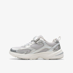 Crafton Move Kid Silver Metallic | Clarks Sale