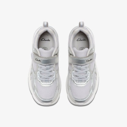 Crafton Move Kid Silver Metallic | Clarks Sale
