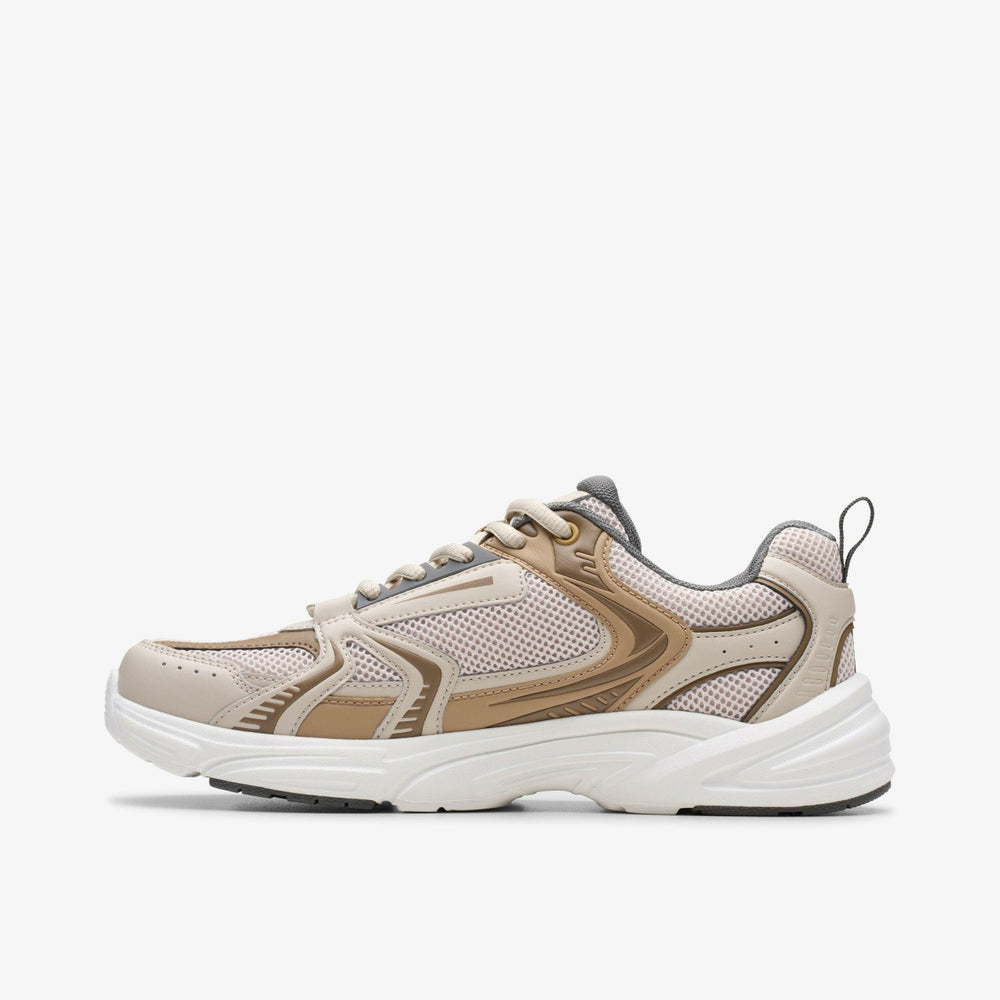 Crafton Move Youth Beige Combination | Clarks Onsale