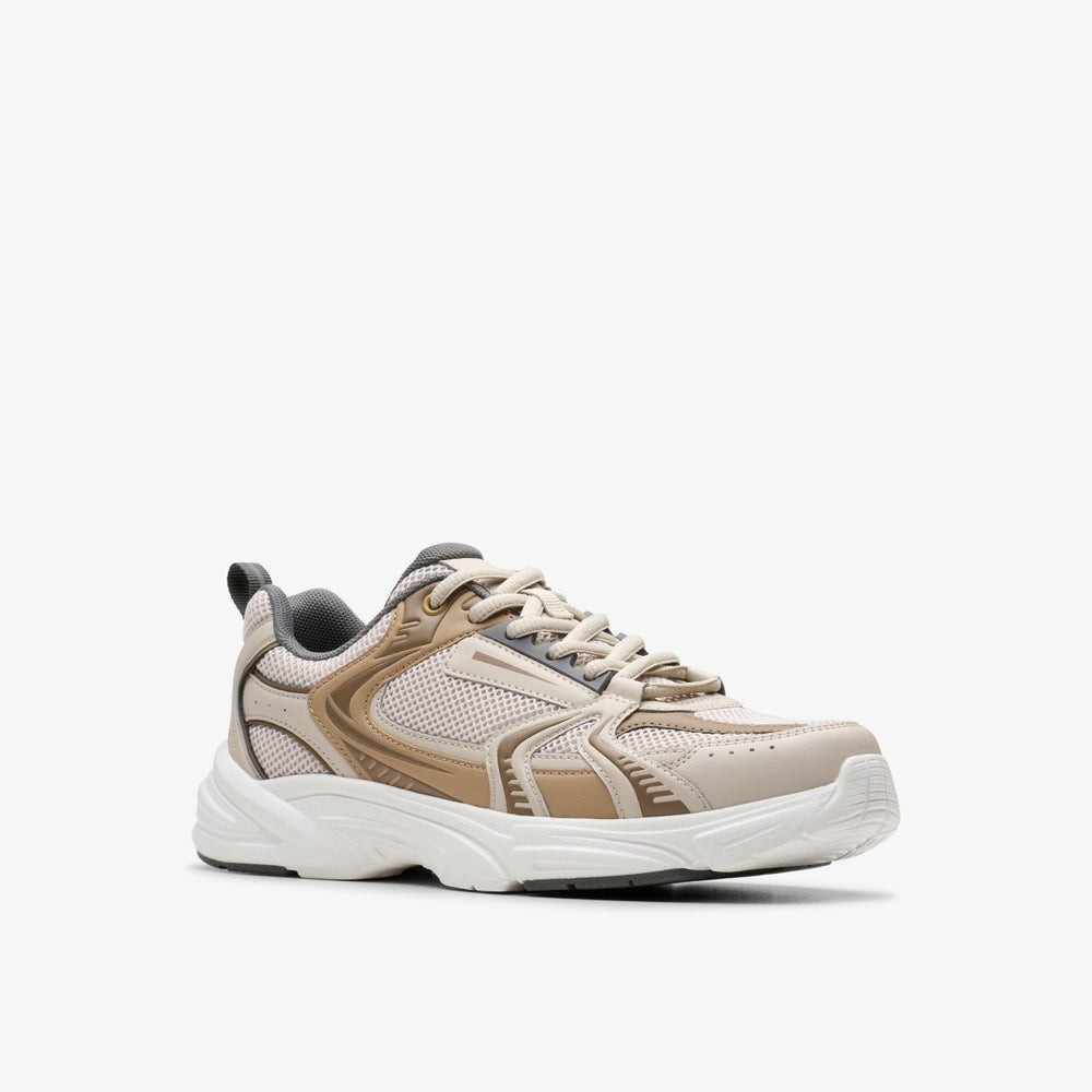 Crafton Move Youth Beige Combination | Clarks Onsale