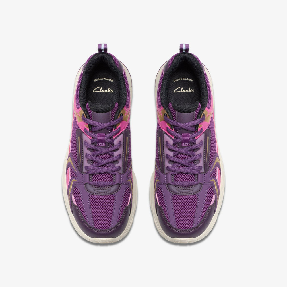 Crafton Move Youth Purple Combination | Clarks