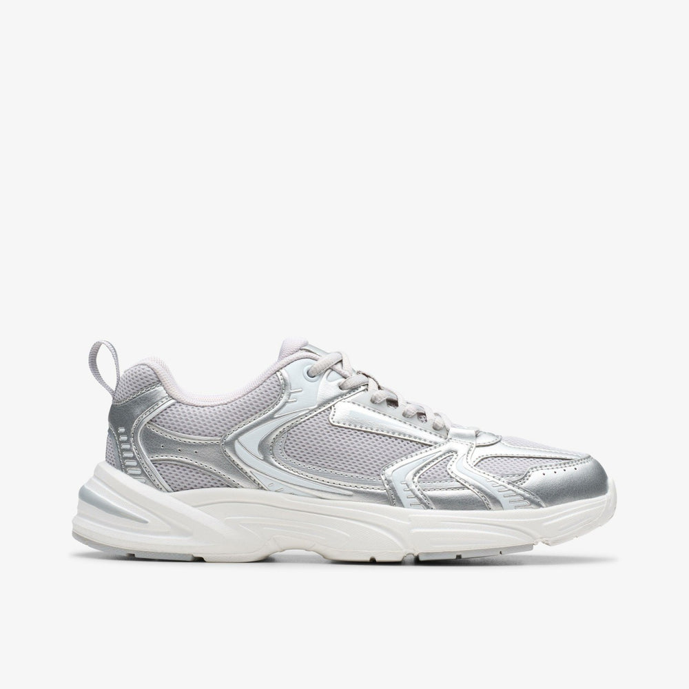 Crafton Move Youth Silver Metallic | Clarks US