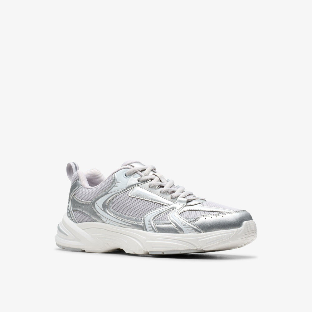 Crafton Move Youth Silver Metallic | Clarks US