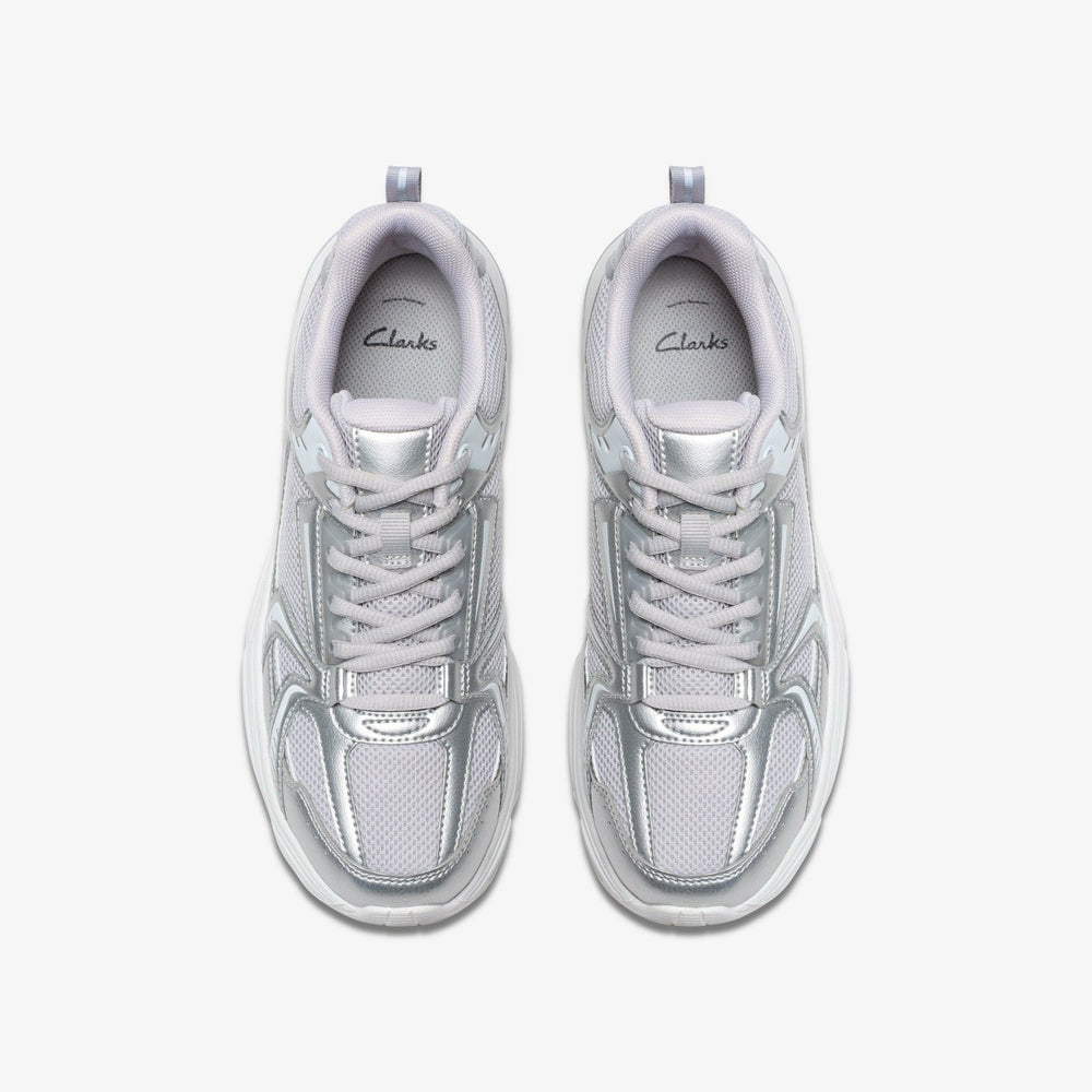 Crafton Move Youth Silver Metallic | Clarks US