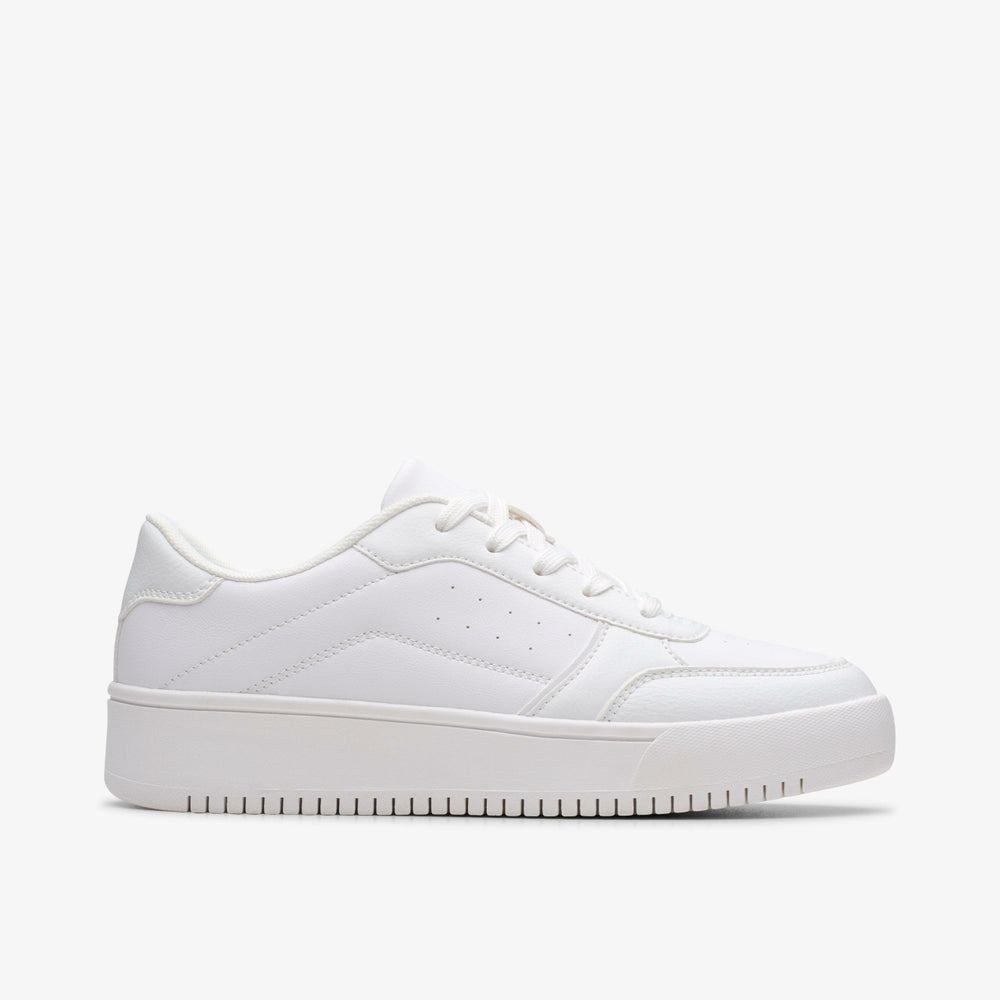 Barley Step Youth White/White | Clarks For Sale