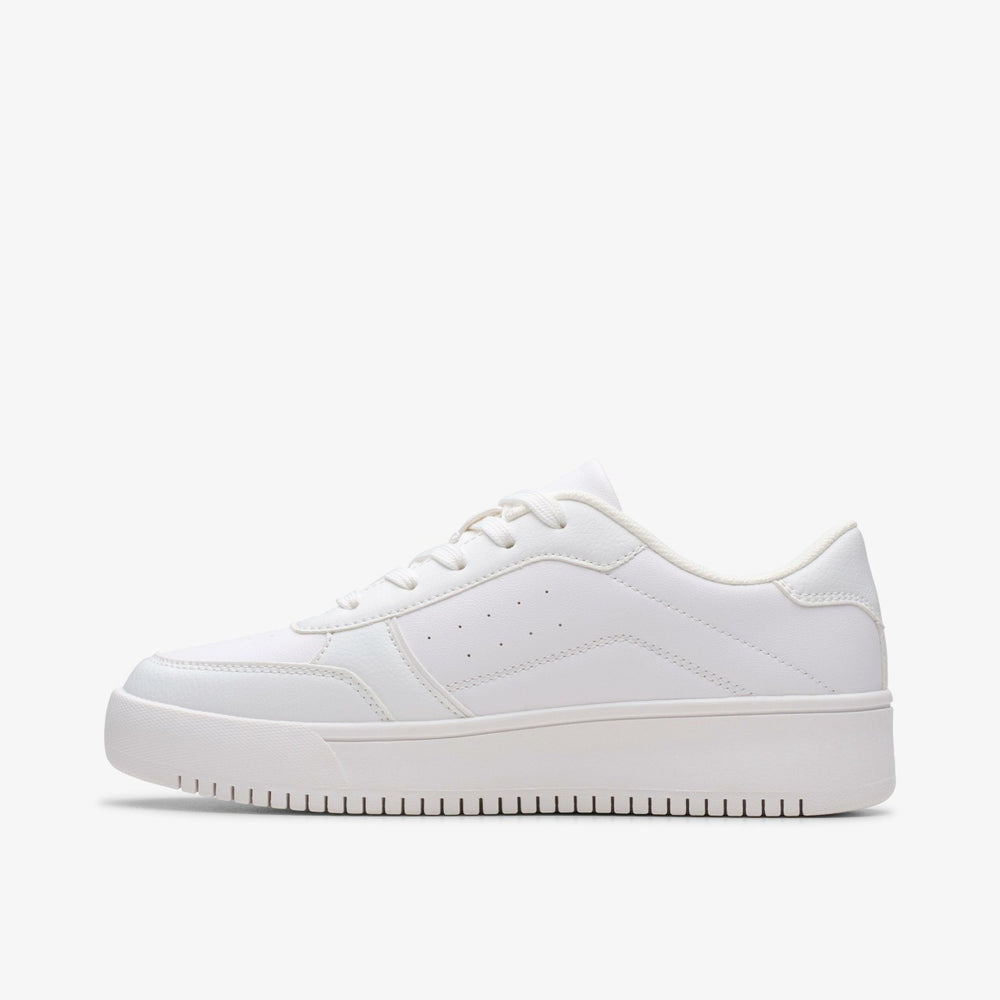 Barley Step Youth White/White | Clarks For Sale