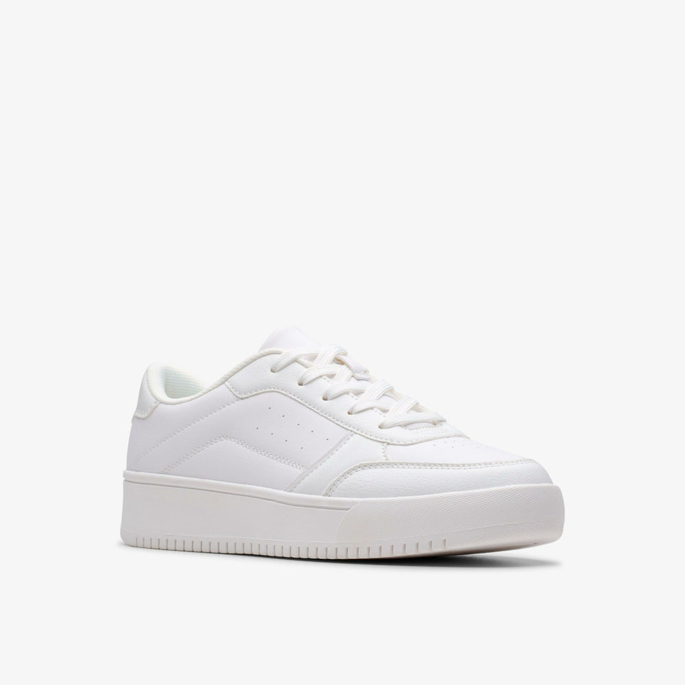 Barley Step Youth White/White | Clarks For Sale