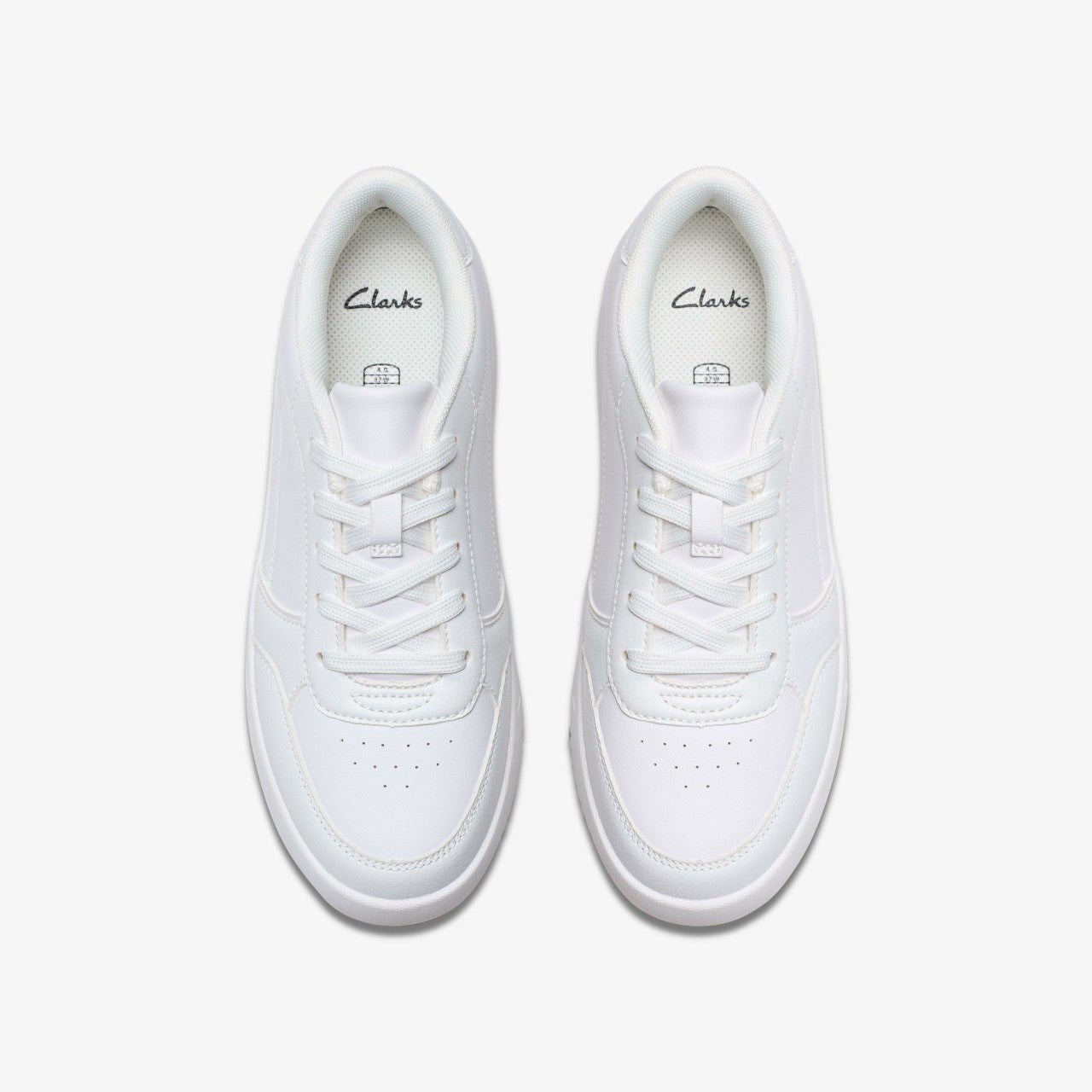 Barley Step Youth White/White | Clarks For Sale