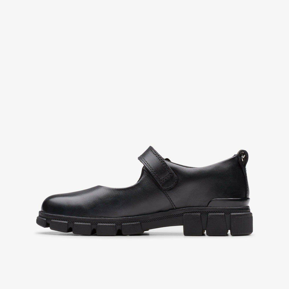 Evyn Pure Kid Black Leather | Clarks For Sale