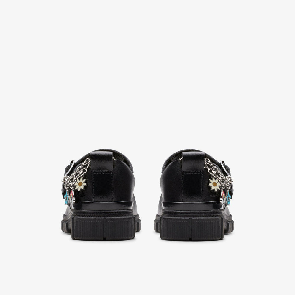 Evyn Pure Kid Black Leather | Clarks For Sale