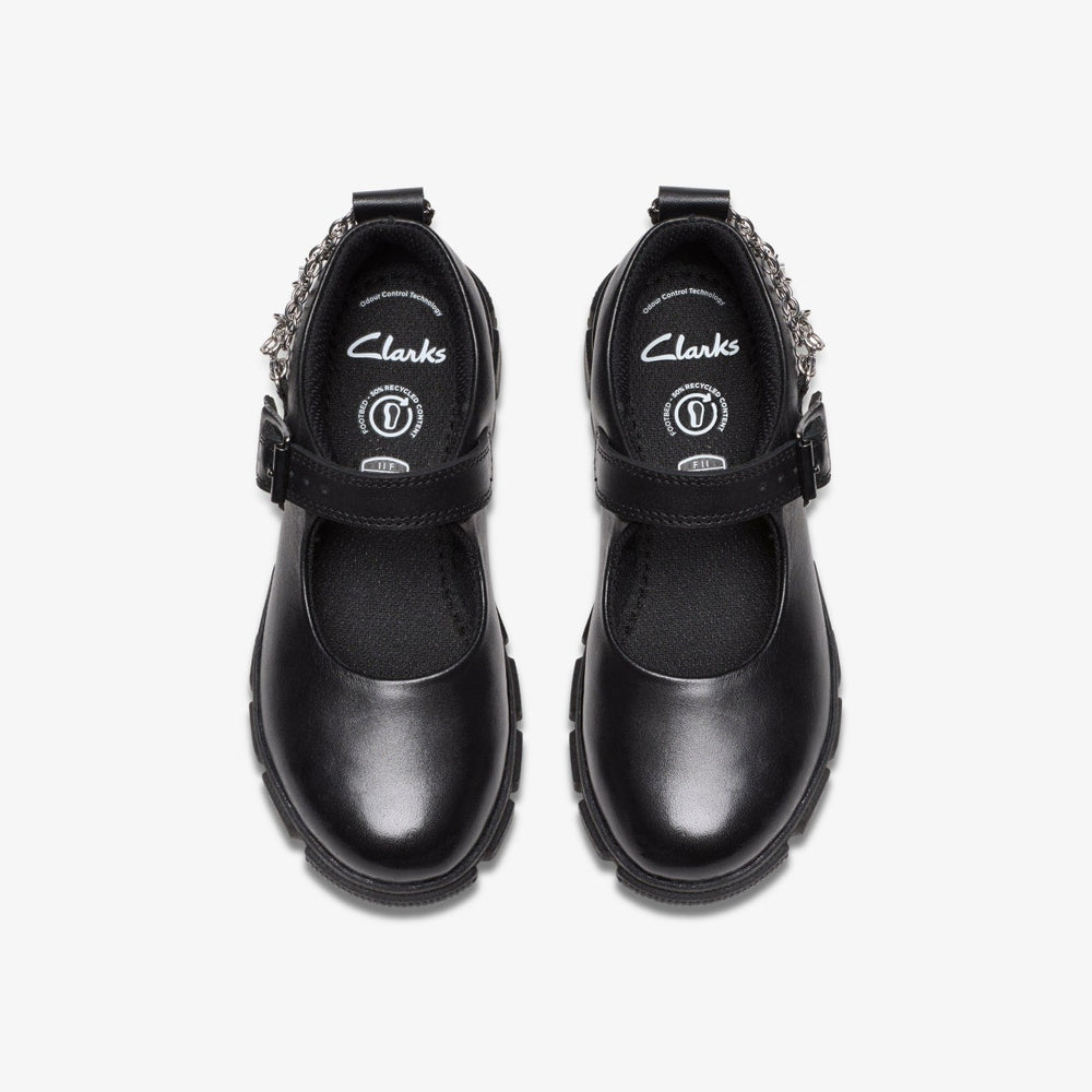 Evyn Pure Kid Black Leather | Clarks For Sale