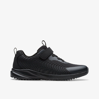 Deyes Dash Youth Black/Black | Clarks US