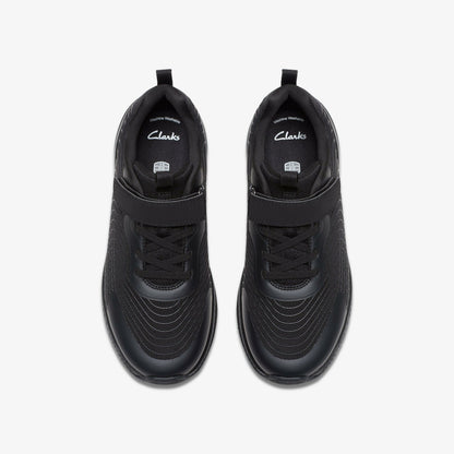 Deyes Dash Youth Black/Black | Clarks US