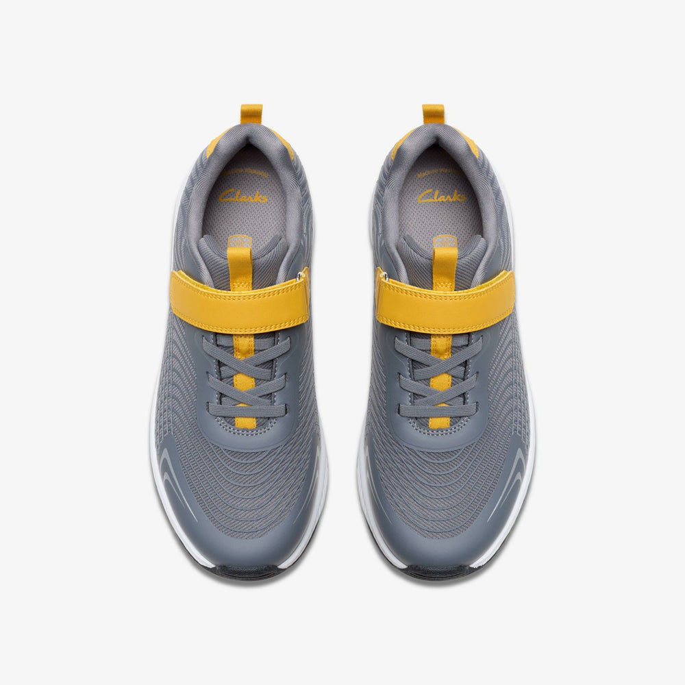 Deyes Dash Youth Grey Synthetic | Clarks Sale