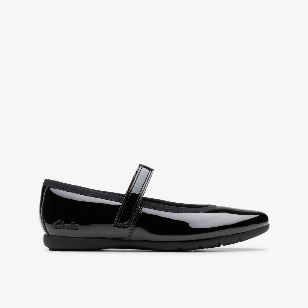 Dance Wish Kid Black Patent | Clarks Discount