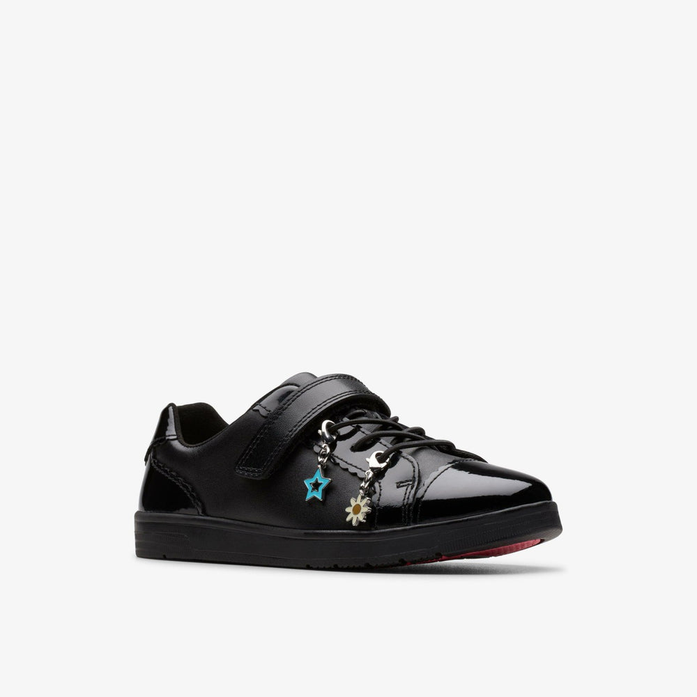 Disco Charm Kid Black Leather | Clarks Onsale