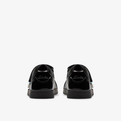 Disco Charm Kid Black Leather | Clarks Onsale