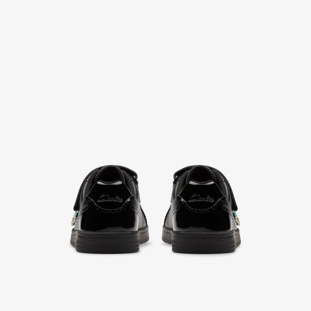 Disco Charm Kid Black Leather | Clarks Onsale