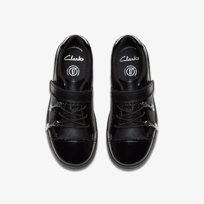 Disco Charm Kid Black Leather | Clarks Onsale
