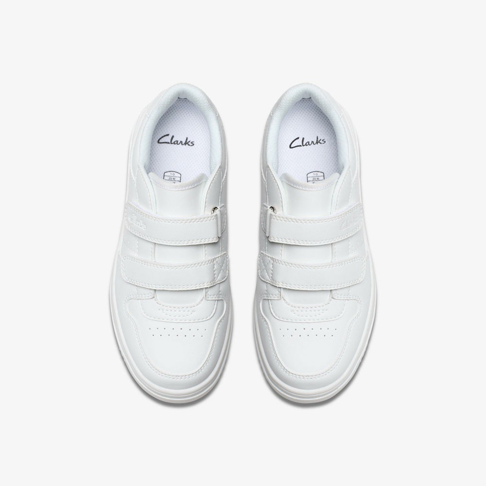 Canyon Sky Kid White/White | Clarks For Sale