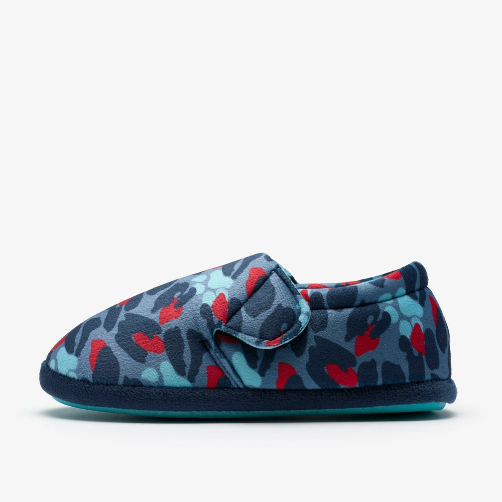 Fluffy Snug Kid Blue Camo Combination | Clarks US