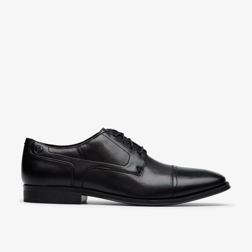 Paulton Cap Black Leather | Clarks For Sale