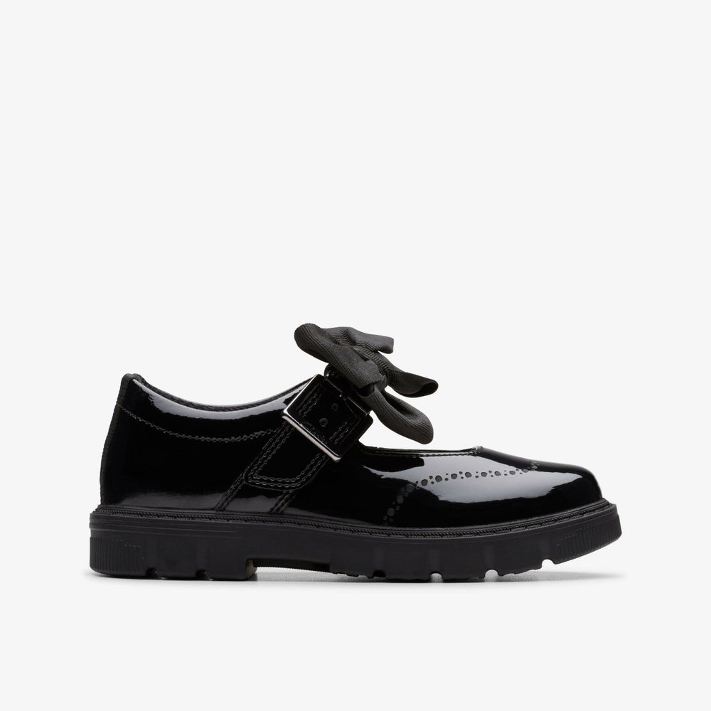 Lorcam Jane Kid Black Patent | Clarks Discount