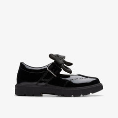 Lorcam Jane Kid Black Patent | Clarks Discount