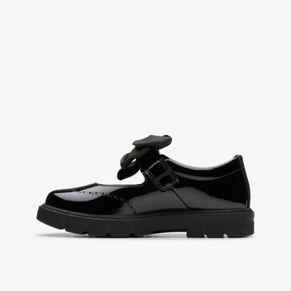 Lorcam Jane Kid Black Patent | Clarks Discount
