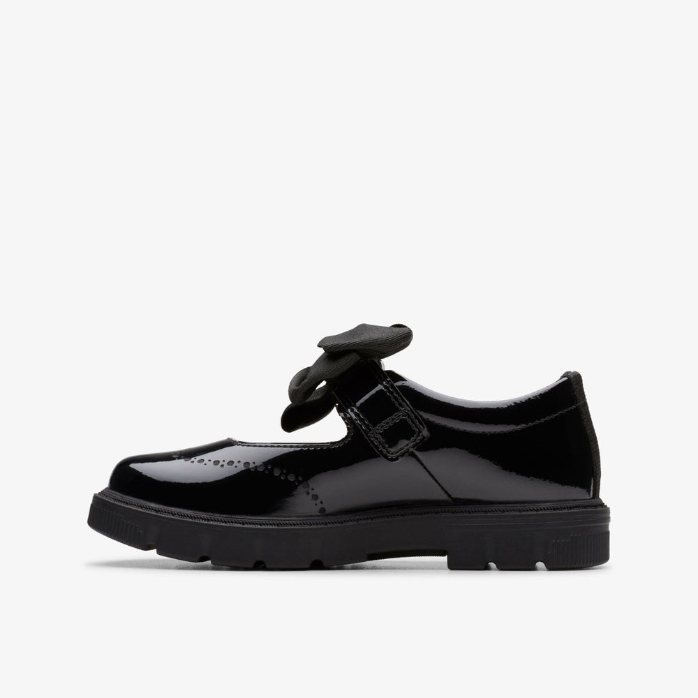 Lorcam Jane Kid Black Patent | Clarks Discount