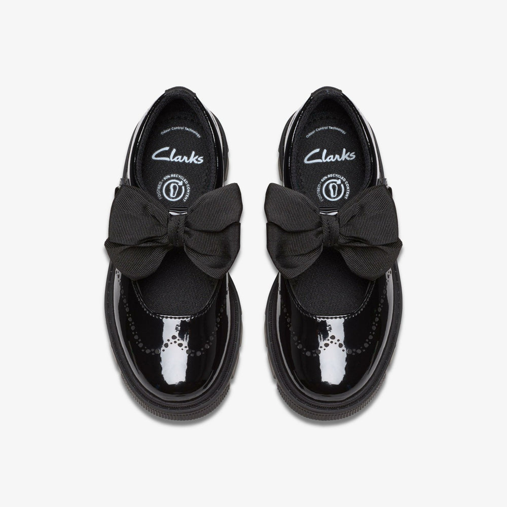 Lorcam Jane Kid Black Patent | Clarks Discount